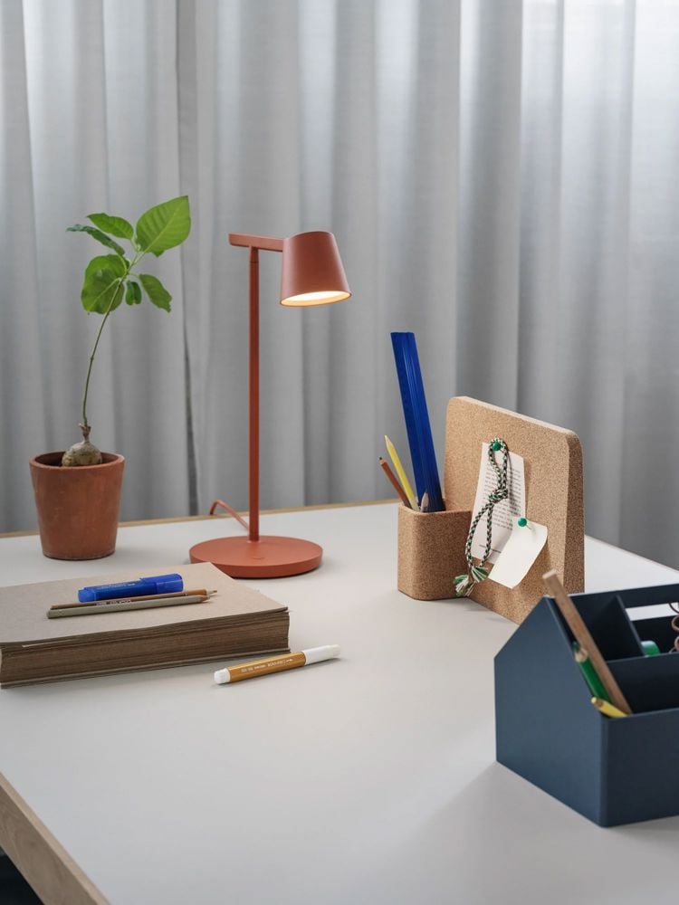 workshop-table-140-warm-grey-linoleum-tip-table-lamp-copper-brown-sketch-toolbox-midnight-blue-story-pinboard-muuto-org