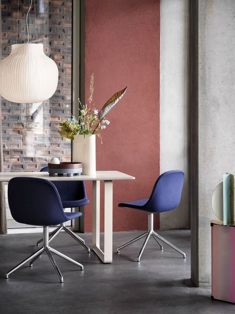 fiber side chair swivel twill weave 780 polished alu 70 70 table sand strand pendant ridge platform 2 muuto org