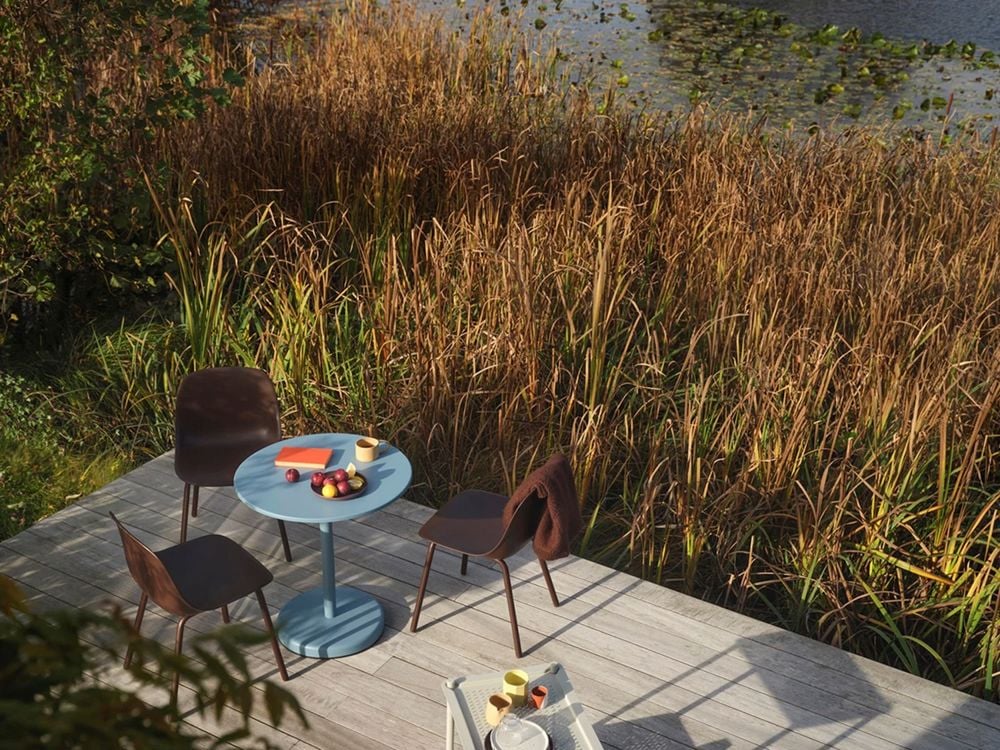 fiber side outdoor brown red linear steel cafe table pale blue flow trolley grey 2 low res