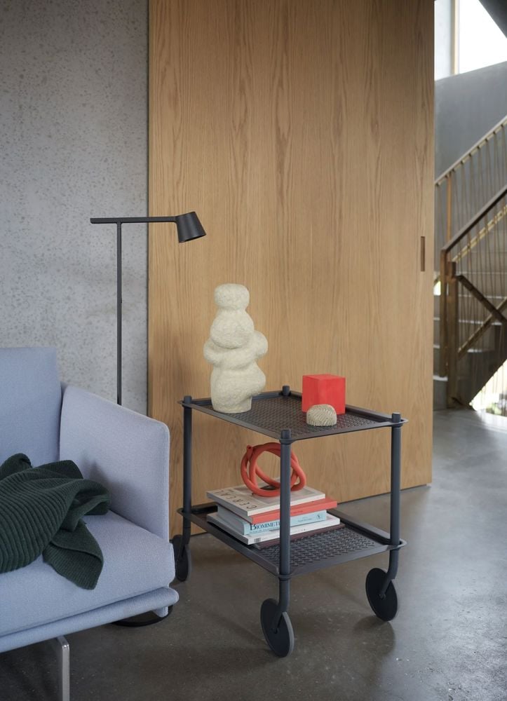 flow trolley 2 layer blue grey tip floor lamp black outline 3 seater vidar 723 alu rhythm throw dark green muuto org