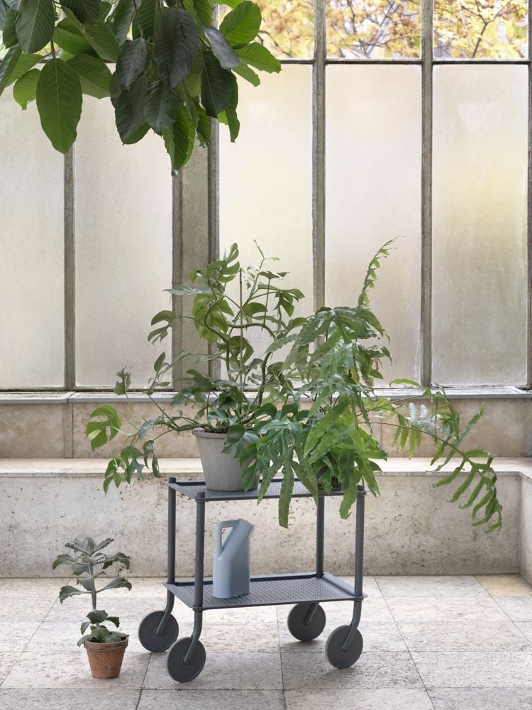 flow trolley 2 layer blue grey tub jug muuto org