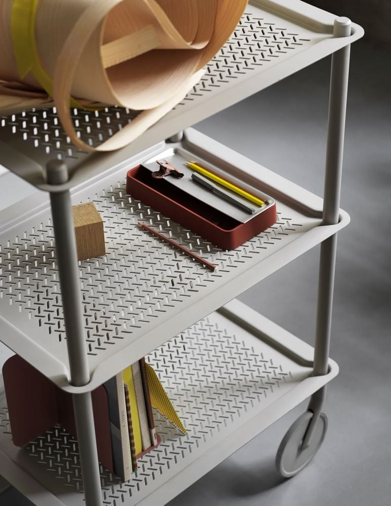 flow trolley 3 layer grey arrange copper brown muuto org