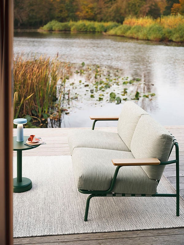 settle-2-seater-ribbed-weave-2-dark-green-ease-light-blue-linear-steel-coffee-table-ply-rug-recycled-poly-2-low-res