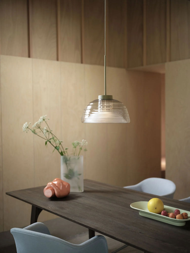 two layer pendant olive earnest table dark oiled oak ridge vase 35 white frosted glass fiber arm acca 731 muuto low res