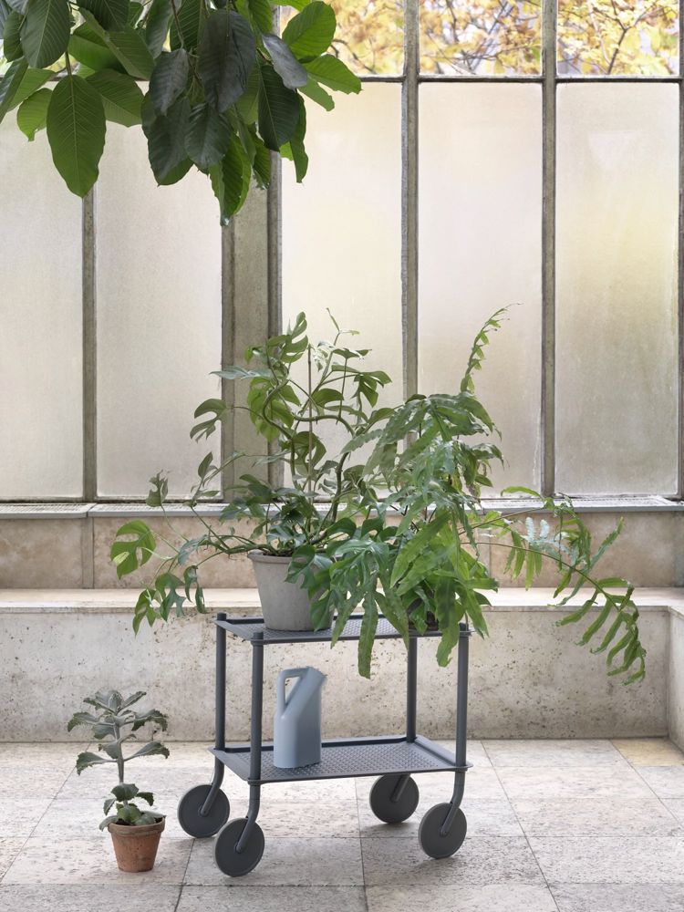 flow trolley 2 layer blue grey tub jug muuto org